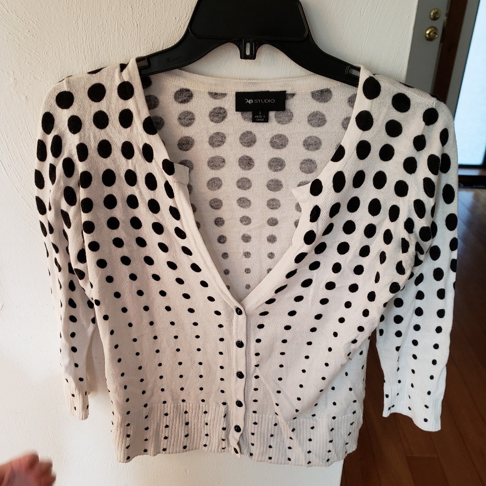 Cardigan polka dot top - small
